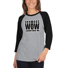 Load image into Gallery viewer, WOW® Counting Ws 3/4 sleeve raglan shirt