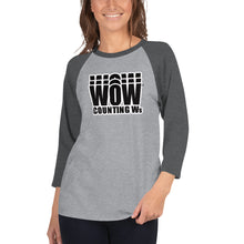 Load image into Gallery viewer, WOW® Counting Ws 3/4 sleeve raglan shirt
