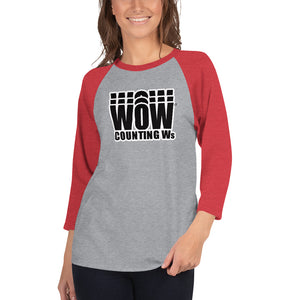 WOW® Counting Ws 3/4 sleeve raglan shirt